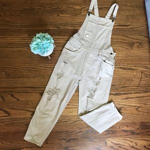 Khaki overalls